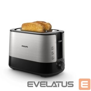 Other small household appliances Philips  Philips Viva Collection Toaster HD2637/90 Extra wide 2 slots toaster Built in bun warmer Black/Damaged package 