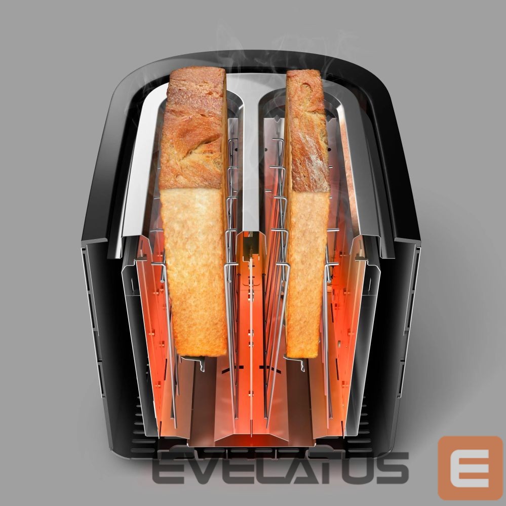 Other small household appliances Philips Philips Viva Collection Toaster HD2637/90 Extra wide 2 slots toaster Built in bun warmer Black/Damaged package