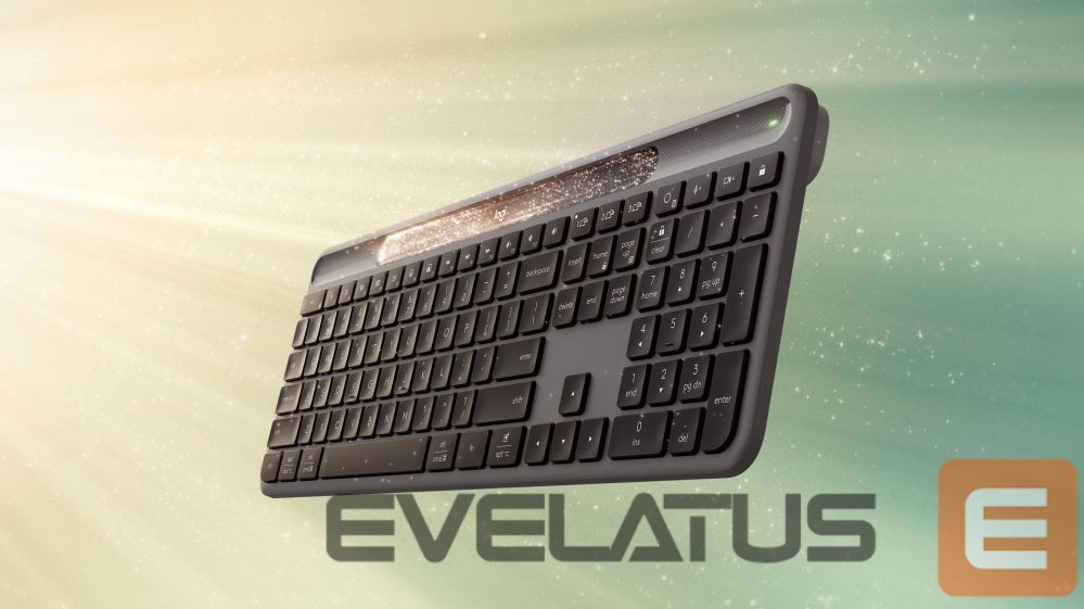 Computer keyboard Logilink Logitech Signature Slim Solar+ K980 Wireless Keyboard, RF Wireless+Bluetooth, US Int, Graphite