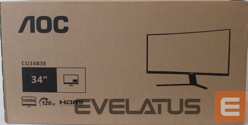 Monitor AOC CU34B3E Curved 34" 3440x1440/21:9/300cd/m2/4ms HDMI, DisplayPort, USB, Audio out | Warranty 36 month(s) | DAMAGED PACKAGING
