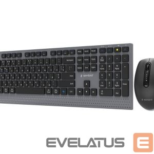 Computer keyboard Gembird  KBS-WPS-02-CYRL Dual-mode slim wireless desktop set, 2.4G+BT, Cyrillic layout | 