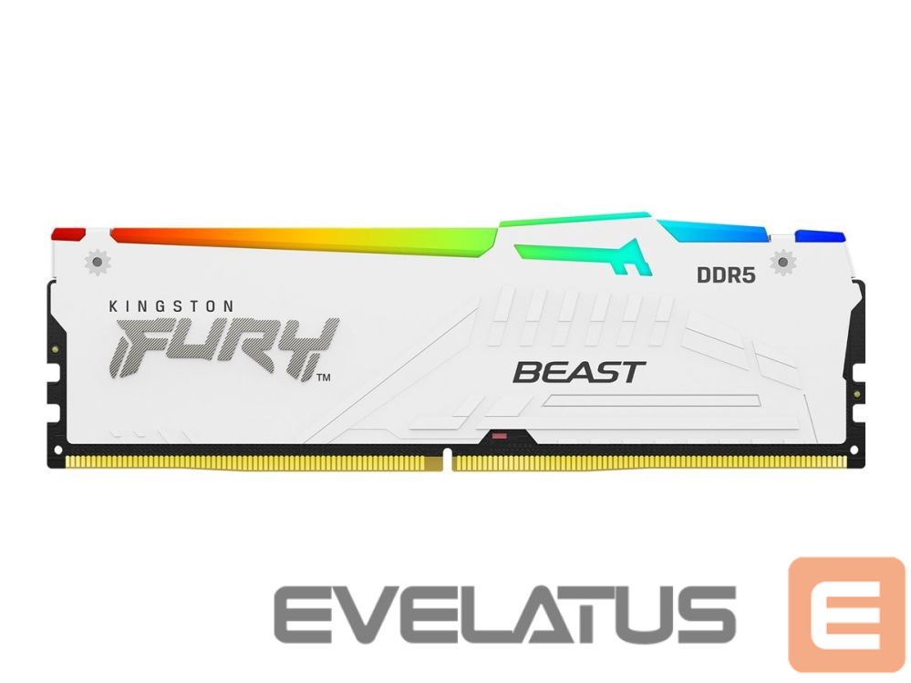 RAM DDR4 Kingston KF564C32BWEA-32 32GB 6400MT/s DDR5 CL32 DIMM FURY Beast White RGB EXPO |