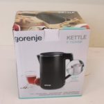Teapot GORENJE  SALE OUT.  K15DWBK Kettle, Electric, Capacity 1.5 L, Power 2200 W, Stainless Steel, Black, DAMAGED PACKAGING, SCRATCHES | Kettle | K15DWBK | Electric | 2200 W | 1.5 L | Stainless steel | 360° rotational base | Black | DAMAGED PACKAGING, SCRATCHES 
