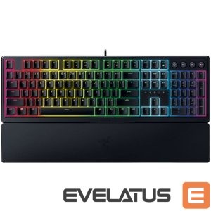 Computer keyboard Razer  Razer Ornata V3, Mecha-membrane switches, 10 Razer Chroma  RGB Lighting Zones, 1000 Hz Ultrapolling, Backlit keys, UV coated ABS Keycaps, Soft-touch wrist rest" 